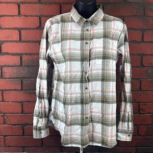 Orvis Women's‎ Medium Checkered Button-Down Shirt – Classic Outdoor Hiking